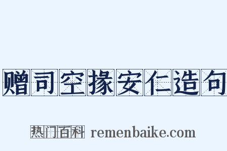 赠司空掾安仁造句是什么意思的图片